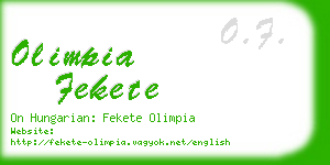 olimpia fekete business card